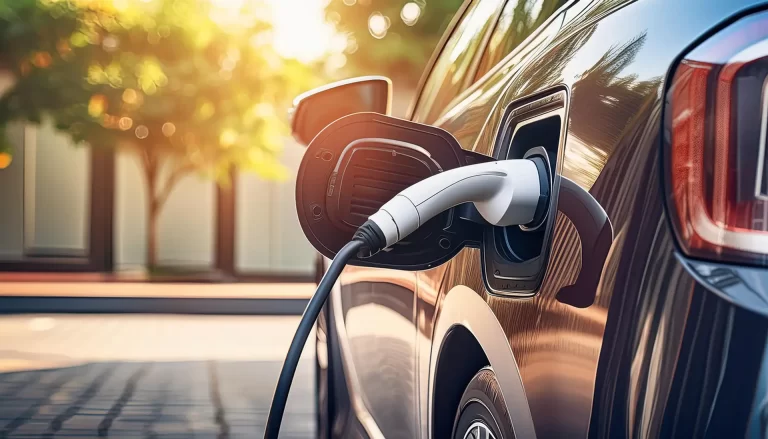 véhicule électrique en recharge